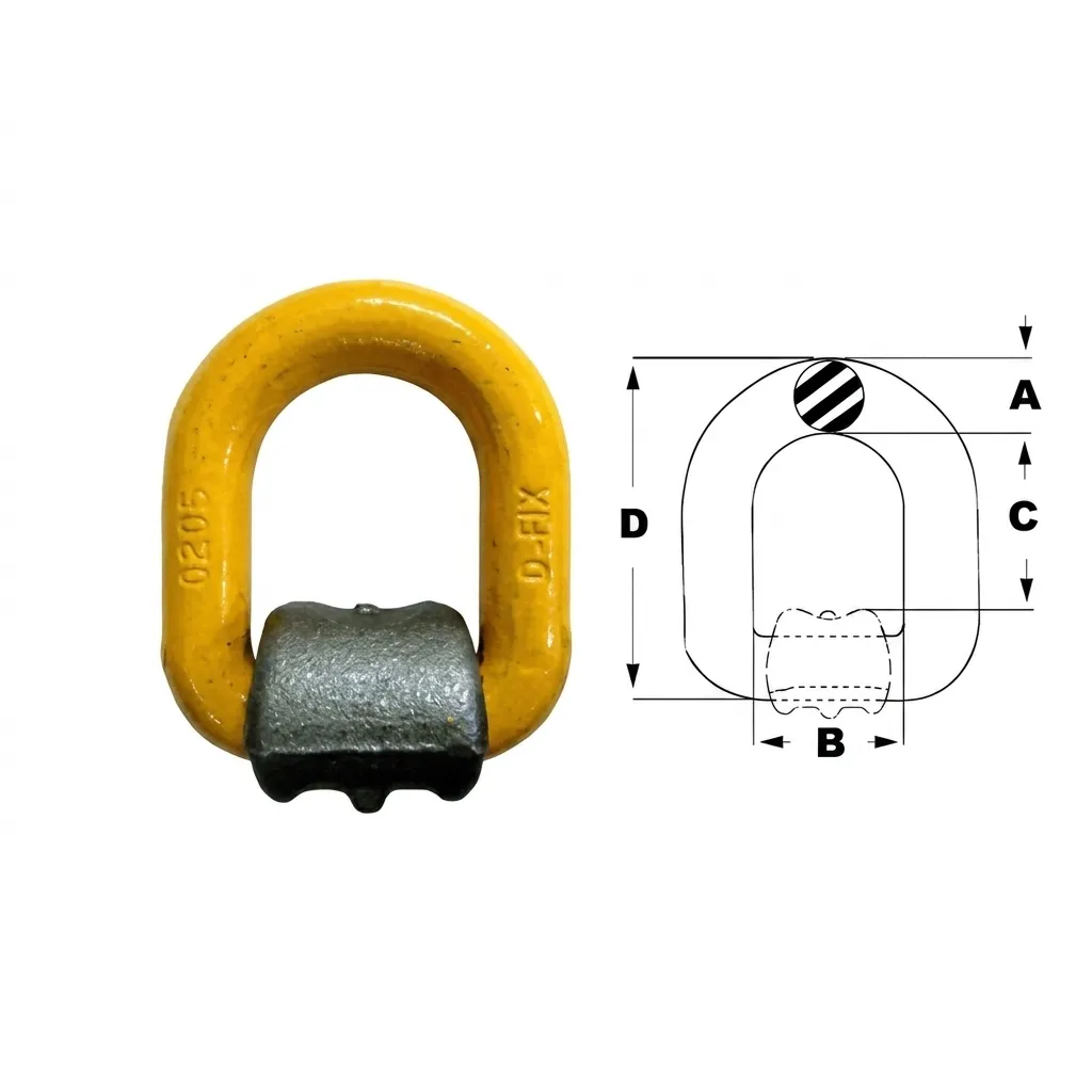 Olhal de Suspensão “D” Aço Alloy Grau 8 – Base Soldável